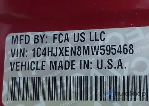 2021 Jeep Wrangler Unlimited High Altitude 4X4 z USA, uszkodzony, nr VIN 1C4HJXEN8MW595468